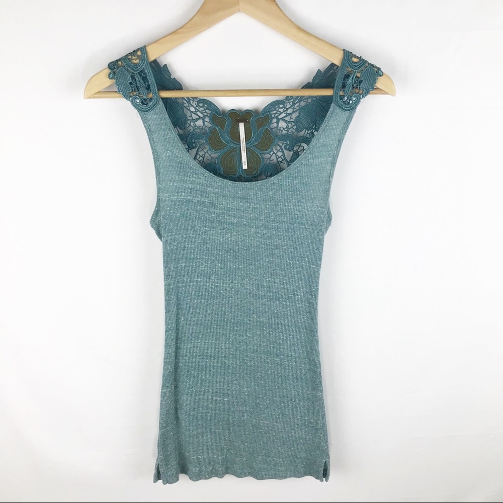 Free People We the Free Floral Lace Racerback XS